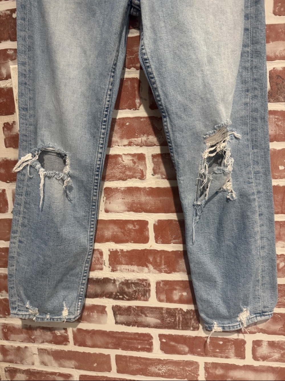 Mother The Tomcat Confession Distressed Jeans High Rise Straight Crop 25 - Picture 9 of 10